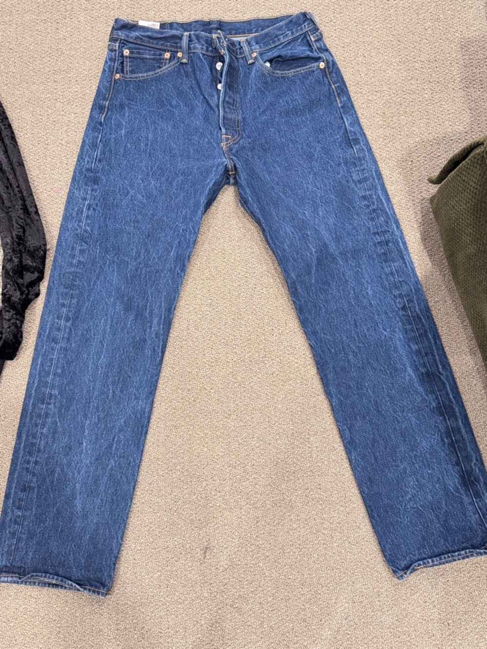 Levi's Vintage-Inspired Straight Leg Jeans in Dark Blue